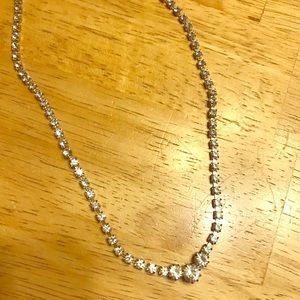 Imitation diamond necklace